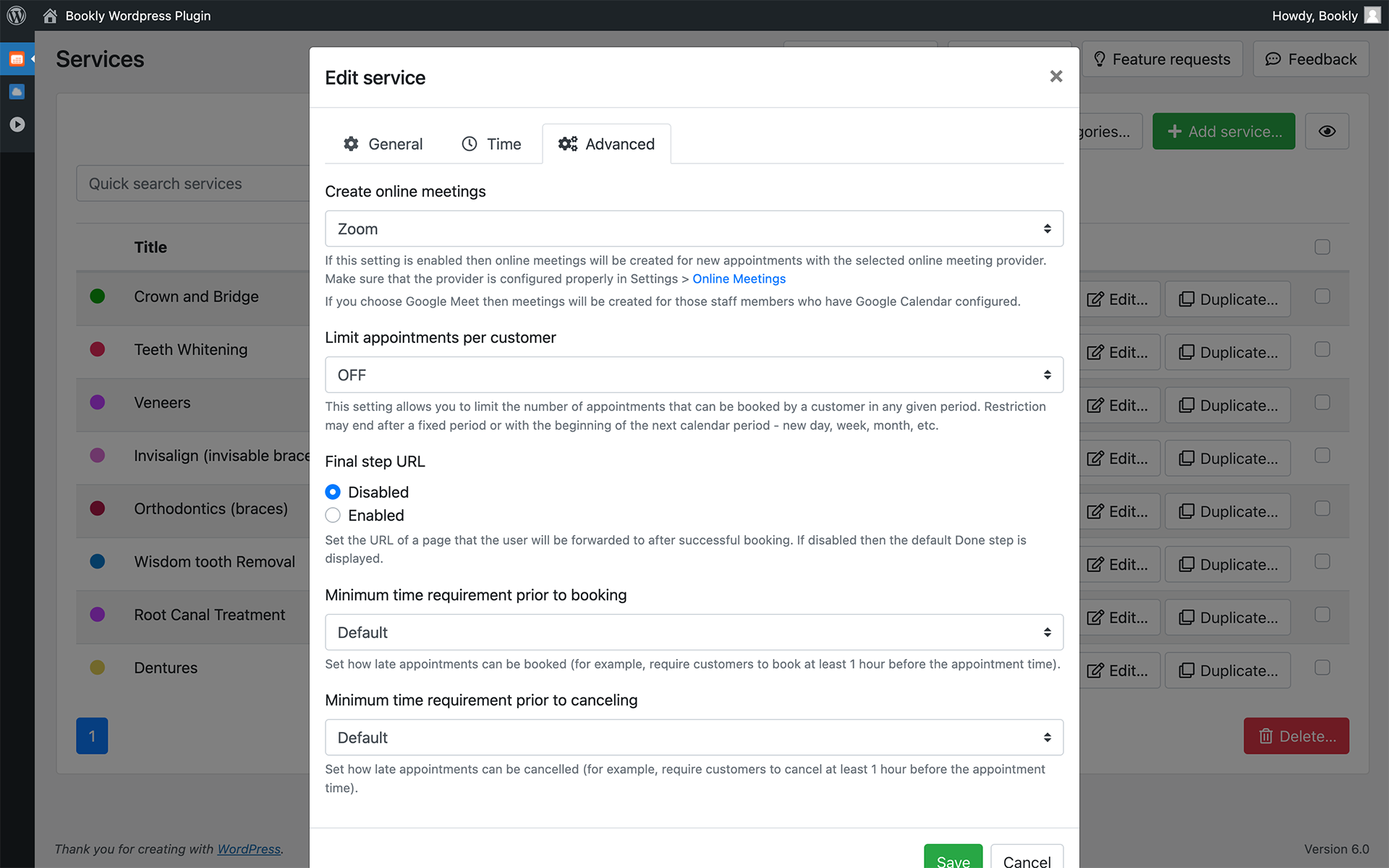 Service customization