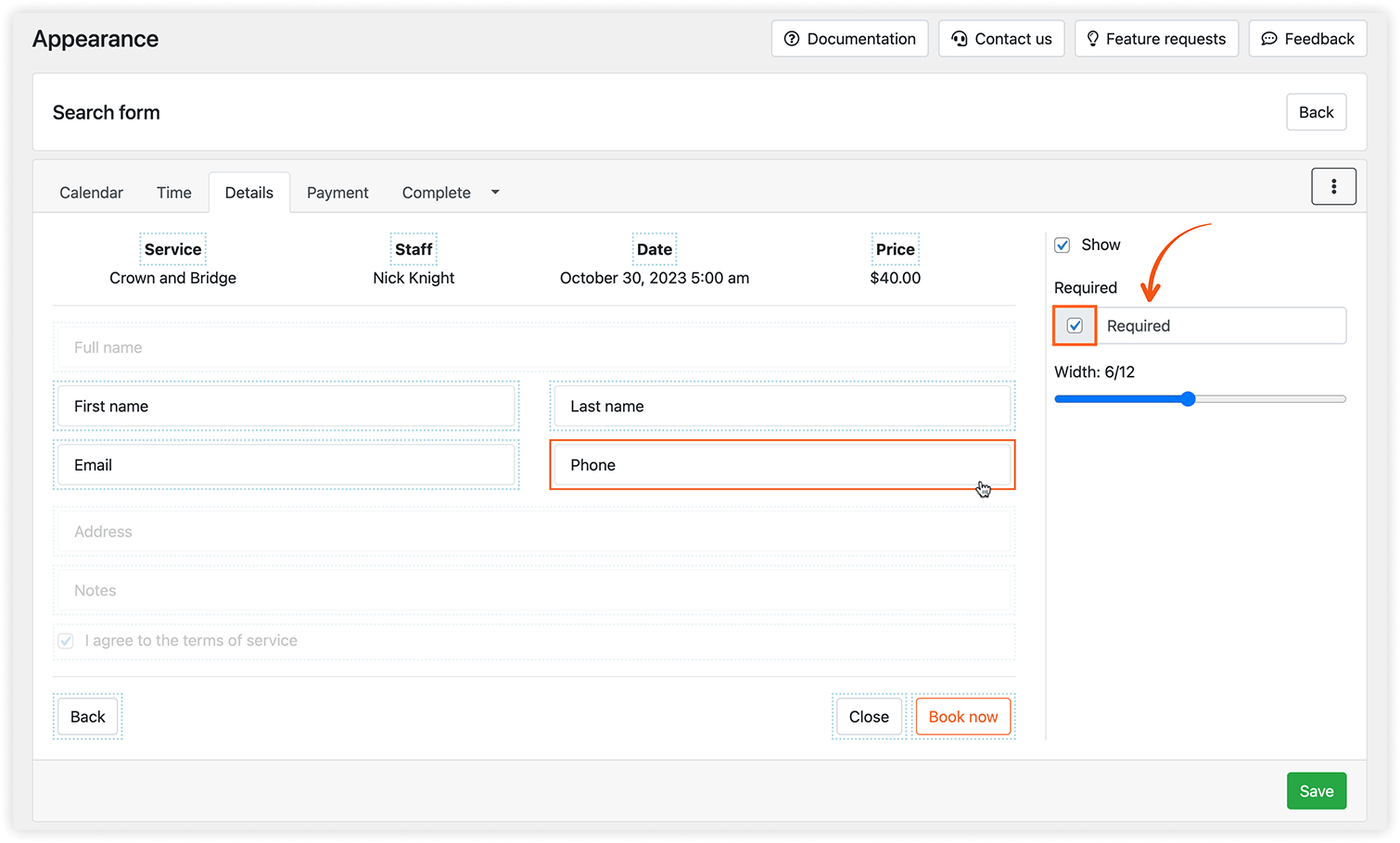 Making Fields Mandatory in Modern Bookly Booking Forms