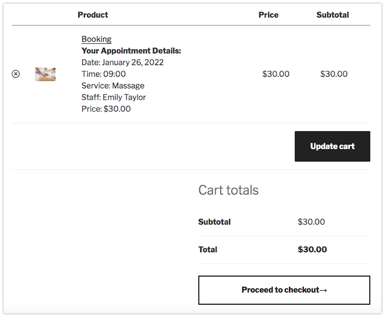 WooCommerce checkout page