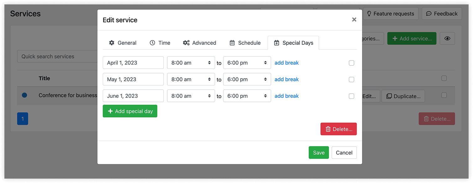 Bookly online booking form